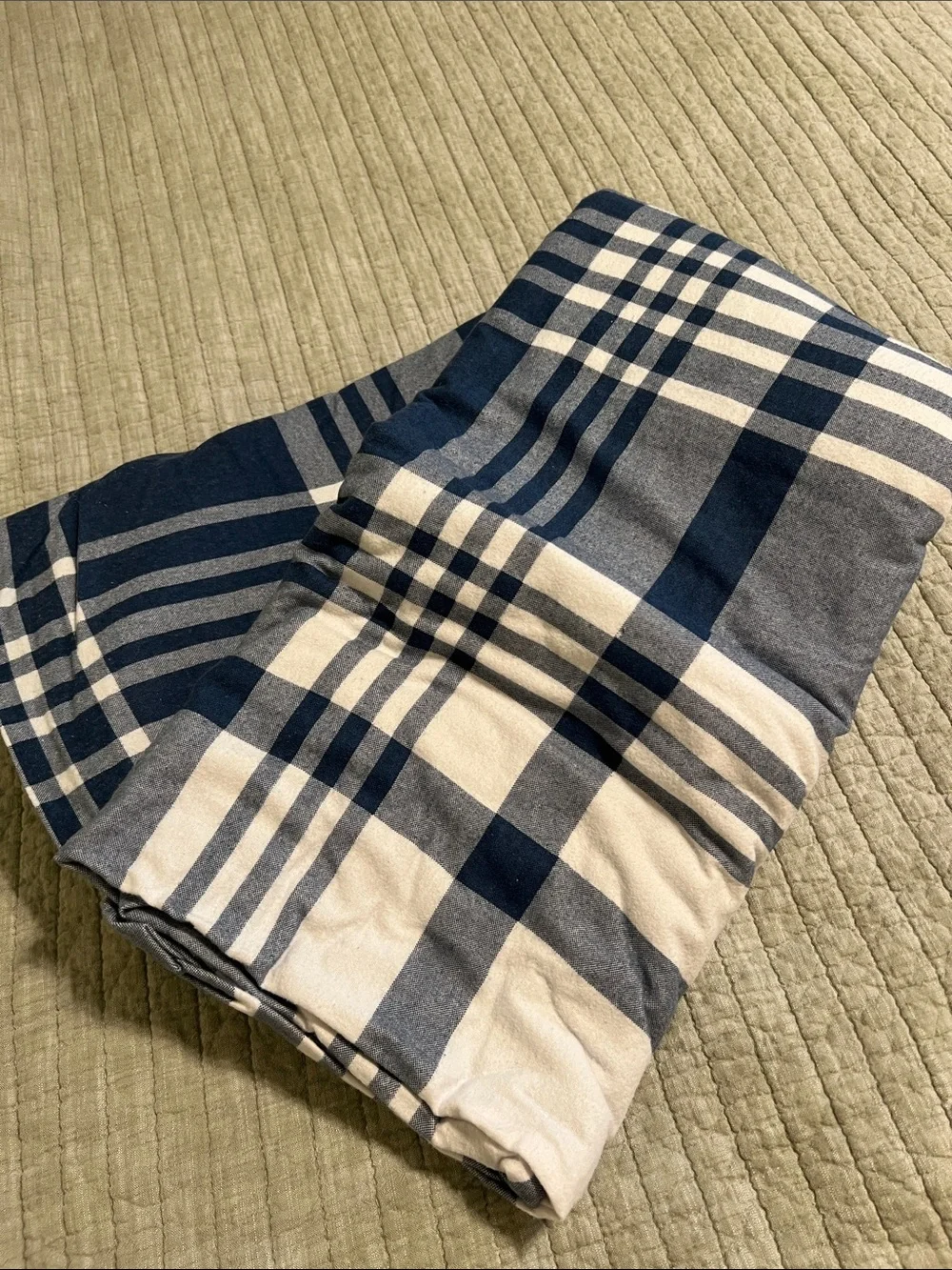 🔥🔥BROOKS BROTHERS Plaid Duvet Set — blue and white